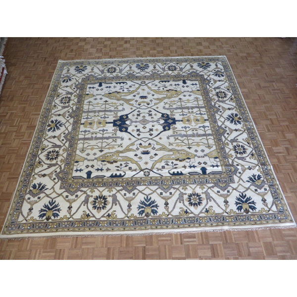 OrientalRugGalaxy OneofaKind 12' X 12' Square Wool Area Rug in Ivory